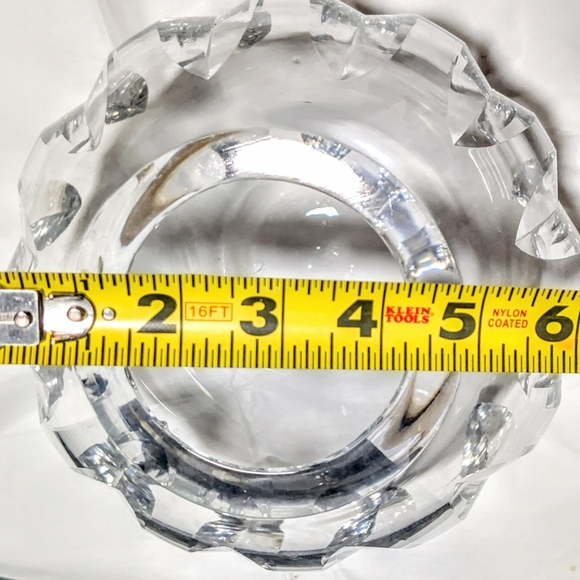 Large Vintage Hand-Cut Lead Crystal 7 Inch Rose Bowl Made in Poland - Picture 9 of 10